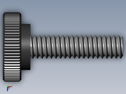 滚花旋钮-Knurled Knob 0.25x0.750x1.000.SLDPRT俯视缩略图