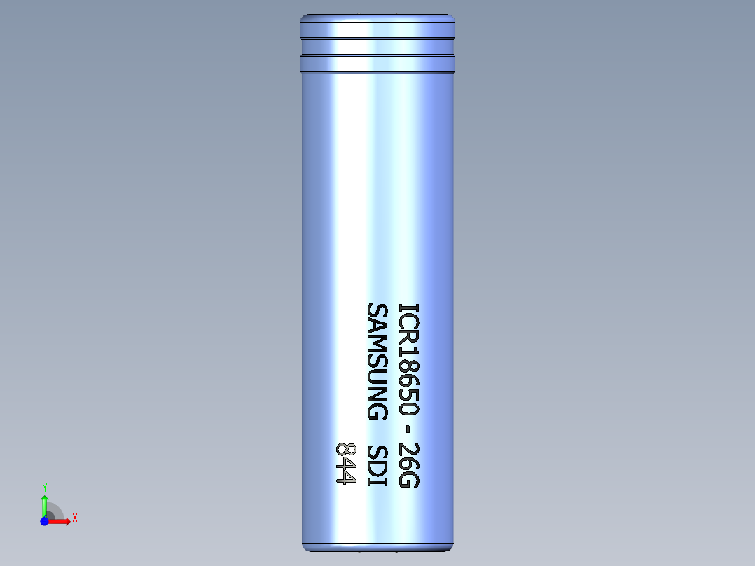 电池18650前视图