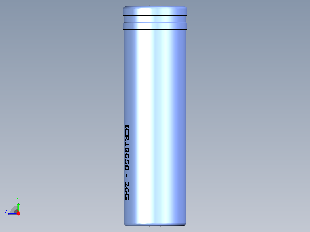 电池18650右视图