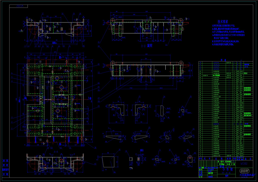 起重机设计平面CAD机械图纸