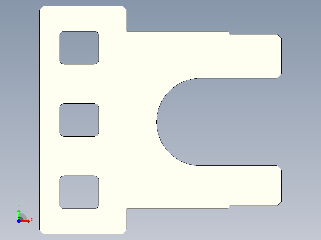 型材-KJN POWER STRIP MOUNTING BRACKET KJN940097前视图