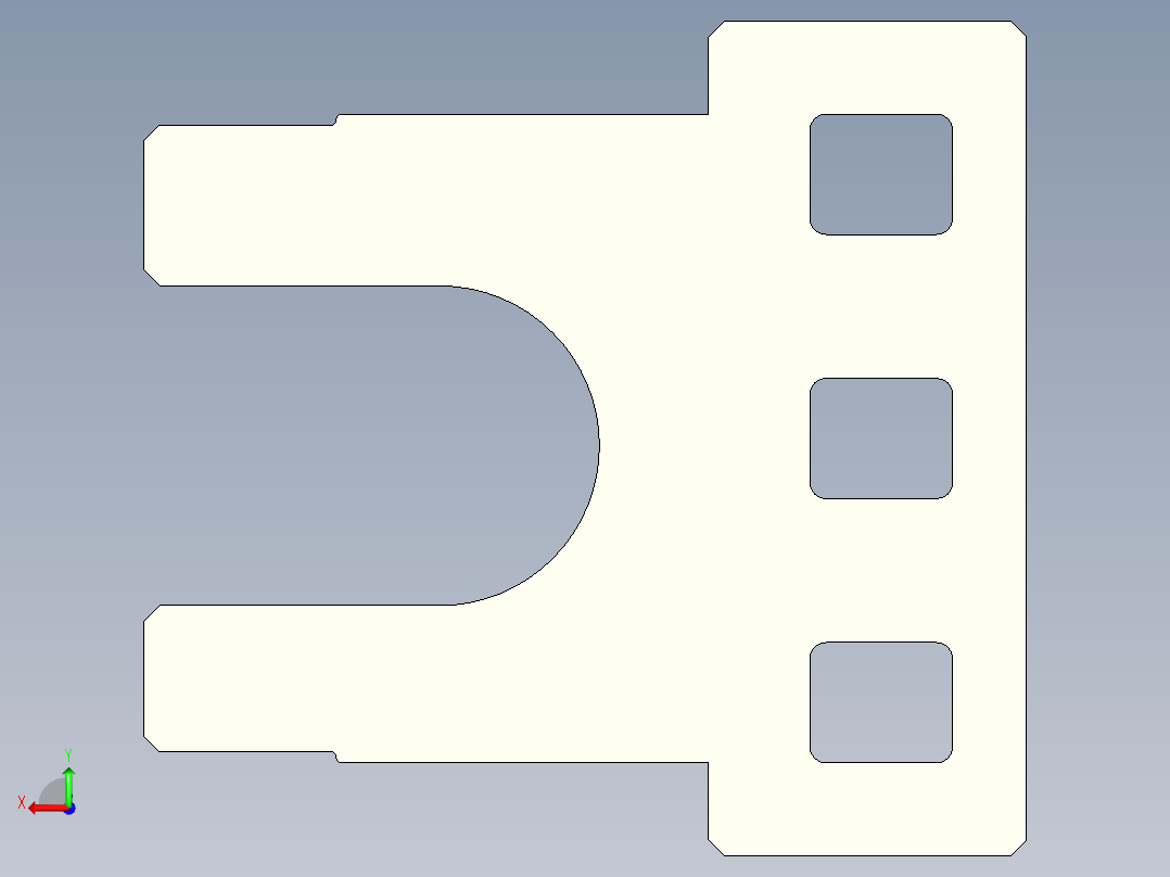 型材-KJN POWER STRIP MOUNTING BRACKET KJN940097后视图