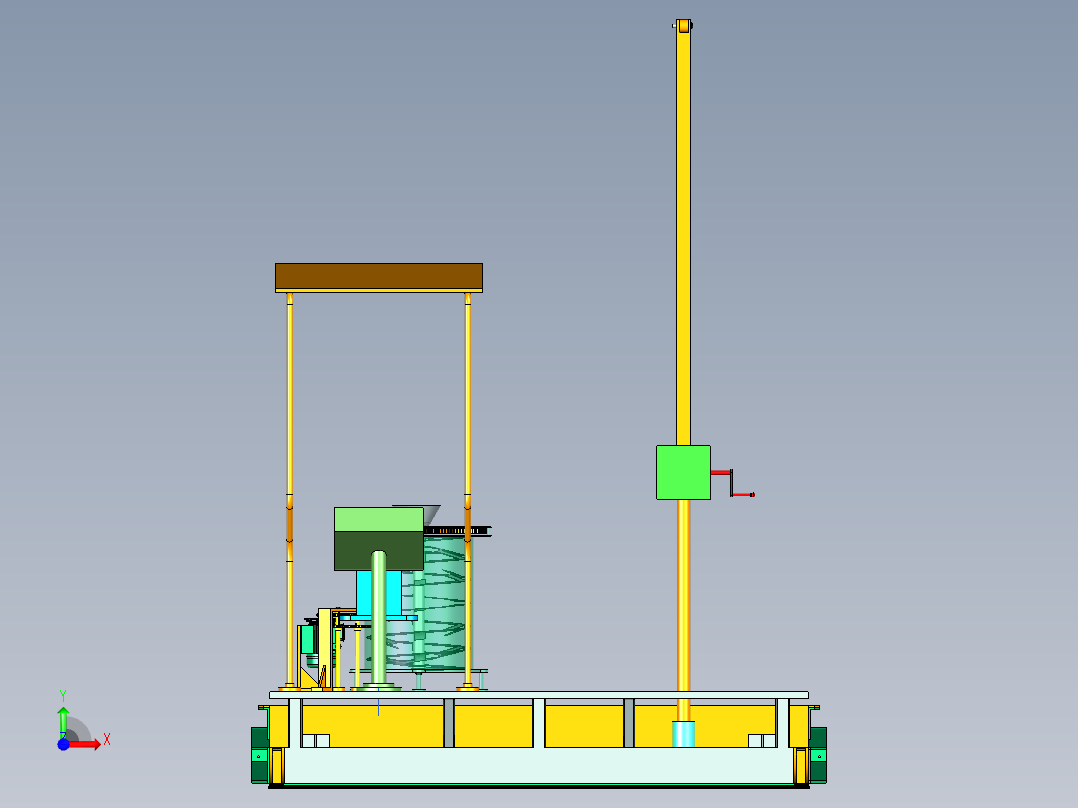摊铺机机架前视图