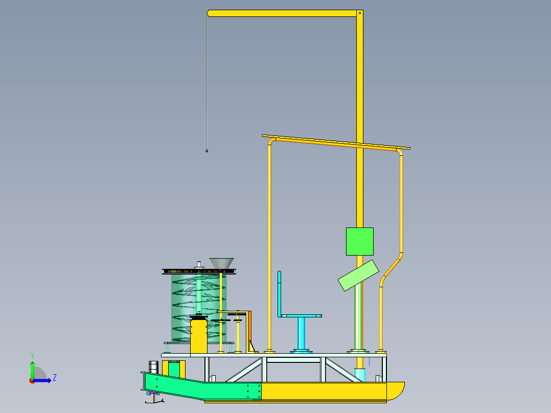摊铺机机架左视图