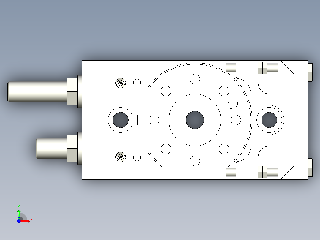 旋转气爪PRC25ST-90前视图