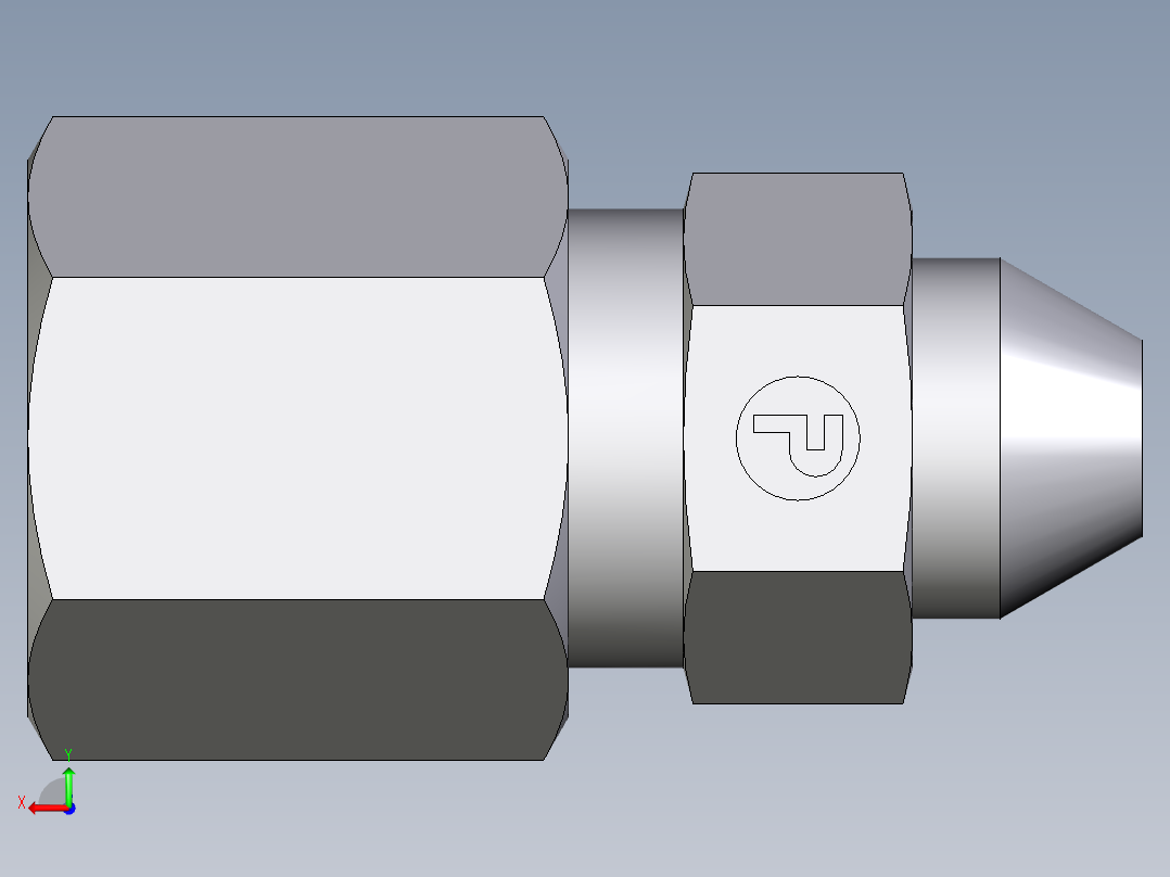 卡套式工业通用硬管接头EO_Weld_connector_AS06S后视图