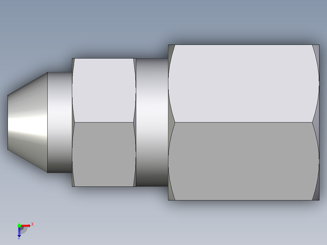 卡套式工业通用硬管接头EO_Weld_connector_AS06S俯视图