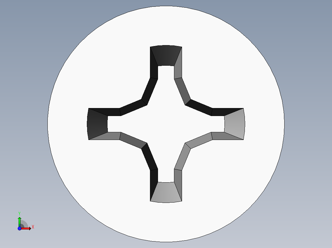 m3-13-to-40-沉头自攻螺丝-Screw M3 x 13 for Wood.SLDPRT前视图