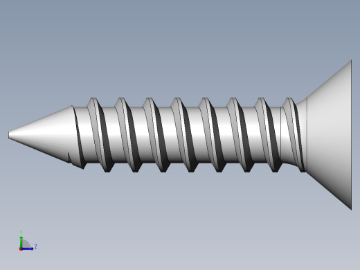 m3-13-to-40-沉头自攻螺丝-Screw M3 x 13 for Wood.SLDPRT左视缩略图