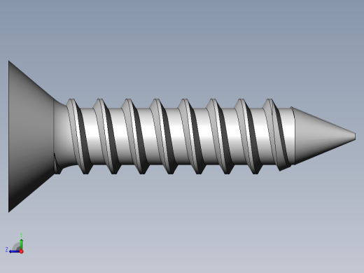m3-13-to-40-沉头自攻螺丝-Screw M3 x 13 for Wood.SLDPRT右视缩略图