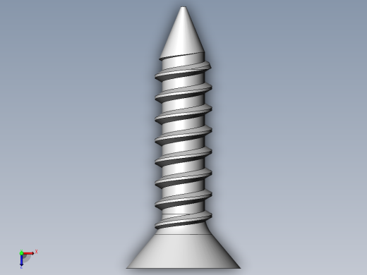 m3-13-to-40-沉头自攻螺丝-Screw M3 x 13 for Wood.SLDPRT俯视缩略图