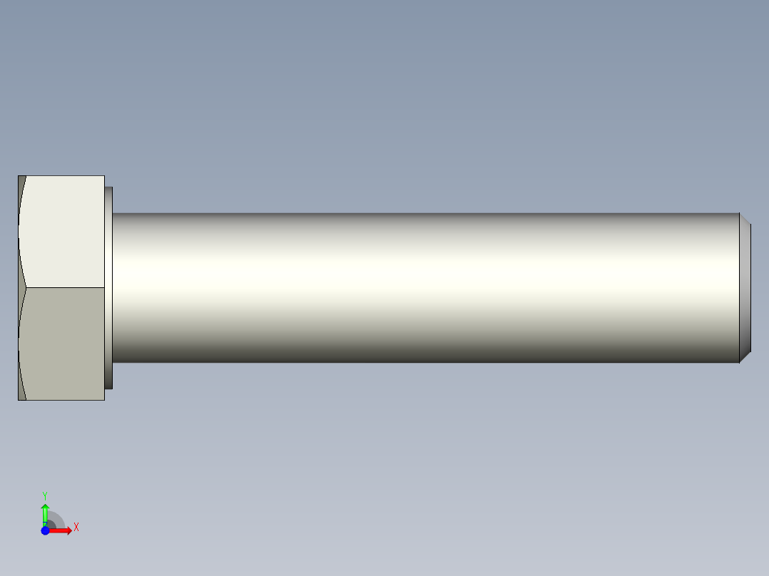 螺钉-DIN_931-M20x2.5x85_30.stp前视图