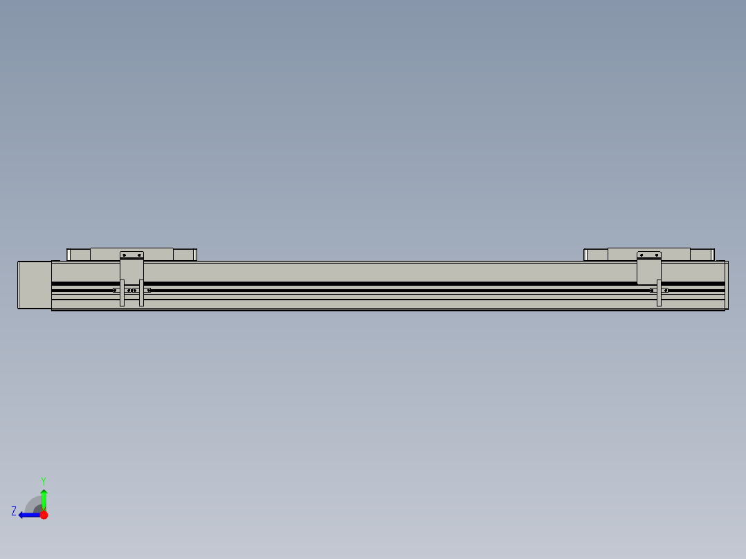 直线模组LHC14-S700-R设计图纸右视图