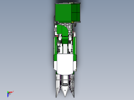 玉米收获机SolidWorks设计俯视缩略图