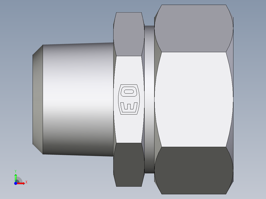卡套式工业通用硬管接头EO_Male_Stud_connector_GE35L1NPTCF前视图