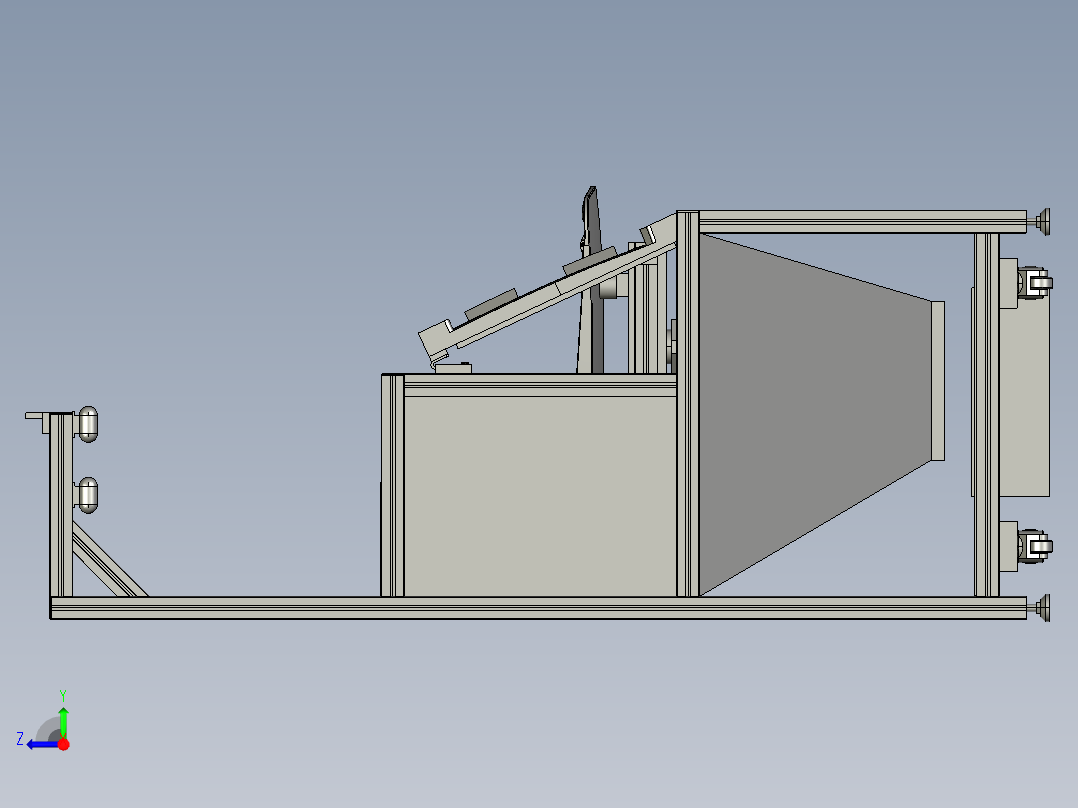 汽车零部件成型工作台右视图