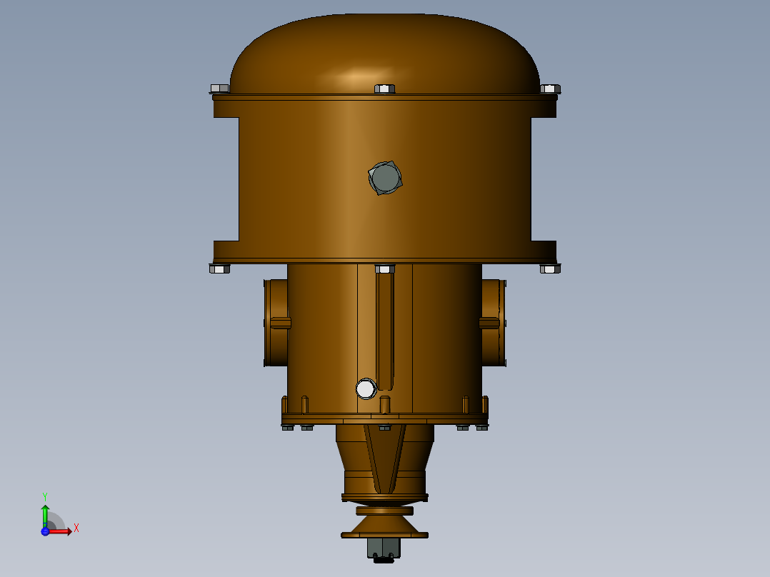 主减速器三维模型前视图