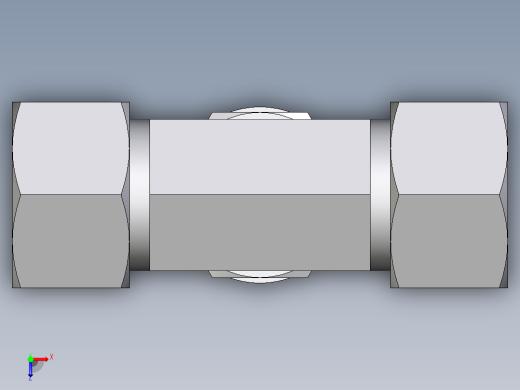卡套式工业通用硬管接头EO_Adjustable_locknut_branch_tee_TEE15LMCF俯视缩略图