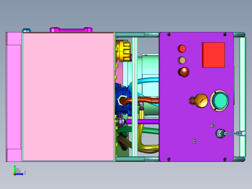 机械液压系统液压泵站左视缩略图