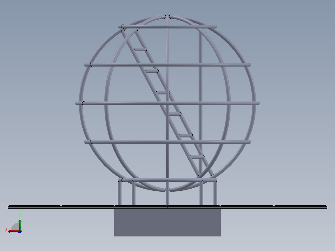 儿童攀爬架后视图