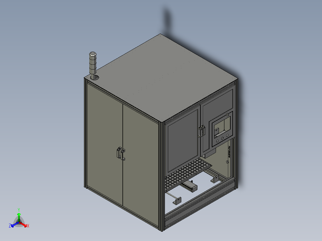 相机拍照非标检测设备正等轴测图