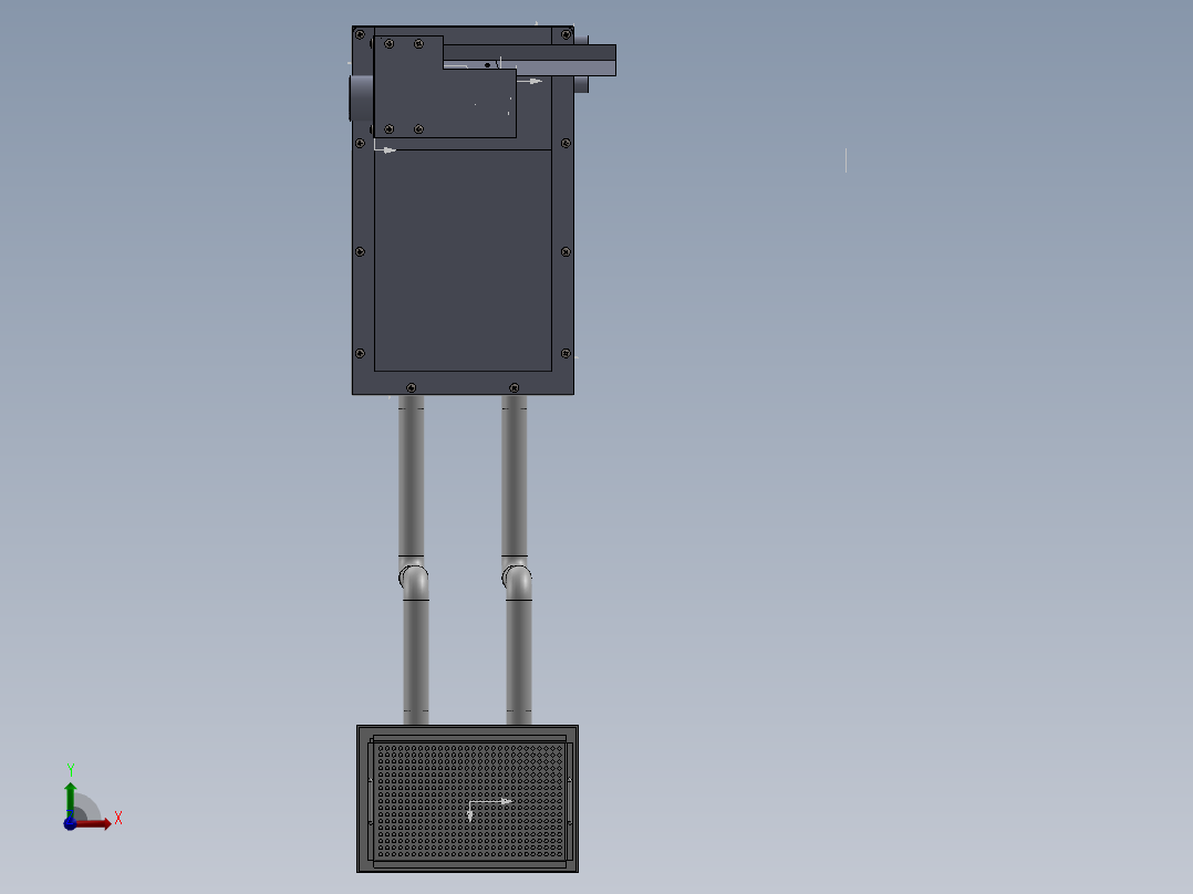 油水分离solid works前视图