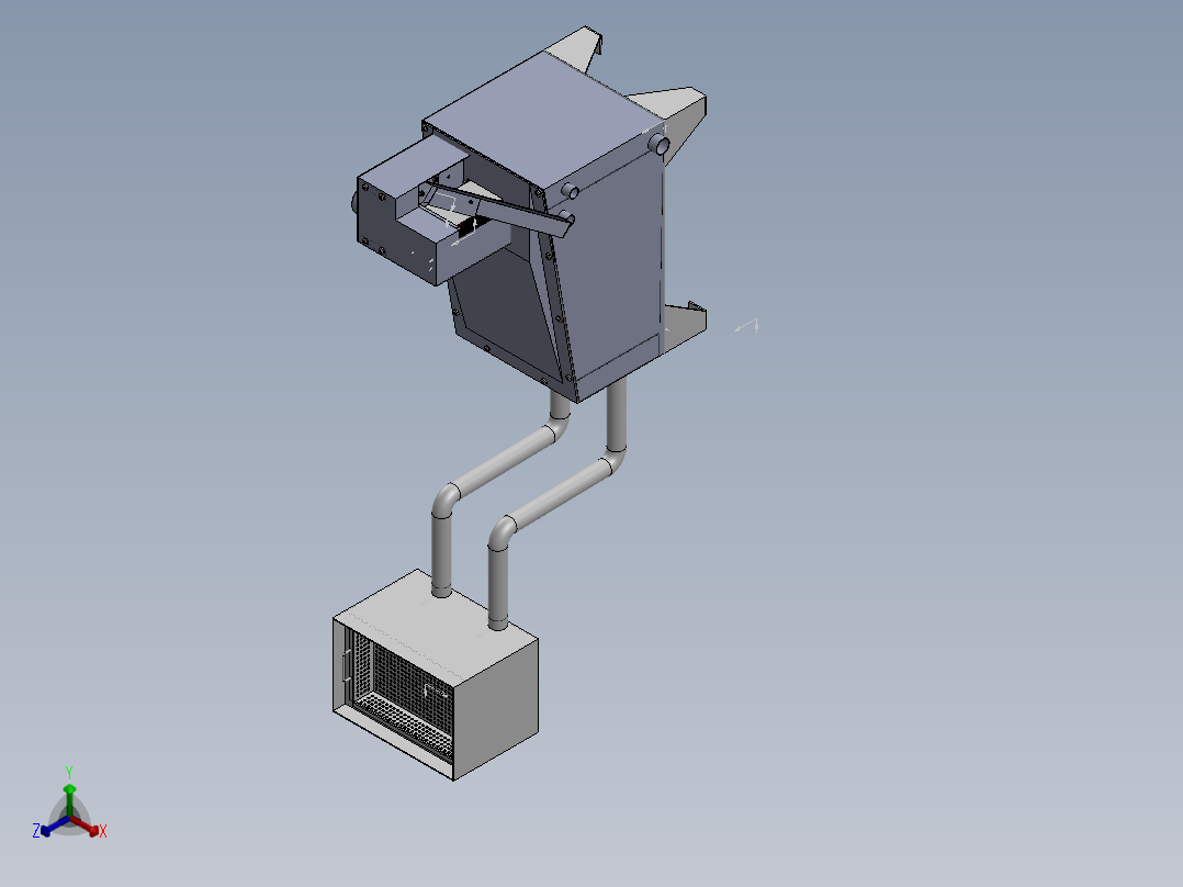 油水分离solid works正等轴测图