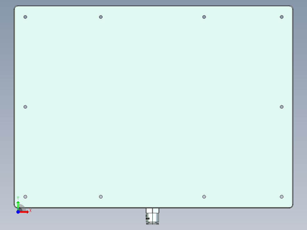 金属外壳真空吸气辅助测量检具模型前视图