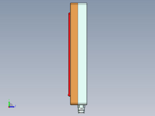 金属外壳真空吸气辅助测量检具模型左视缩略图