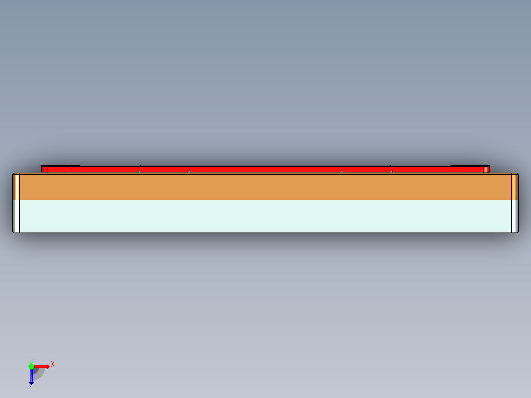 金属外壳真空吸气辅助测量检具模型俯视图