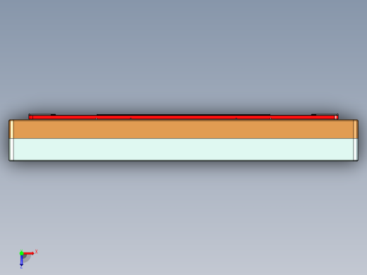 金属外壳真空吸气辅助测量检具模型俯视缩略图