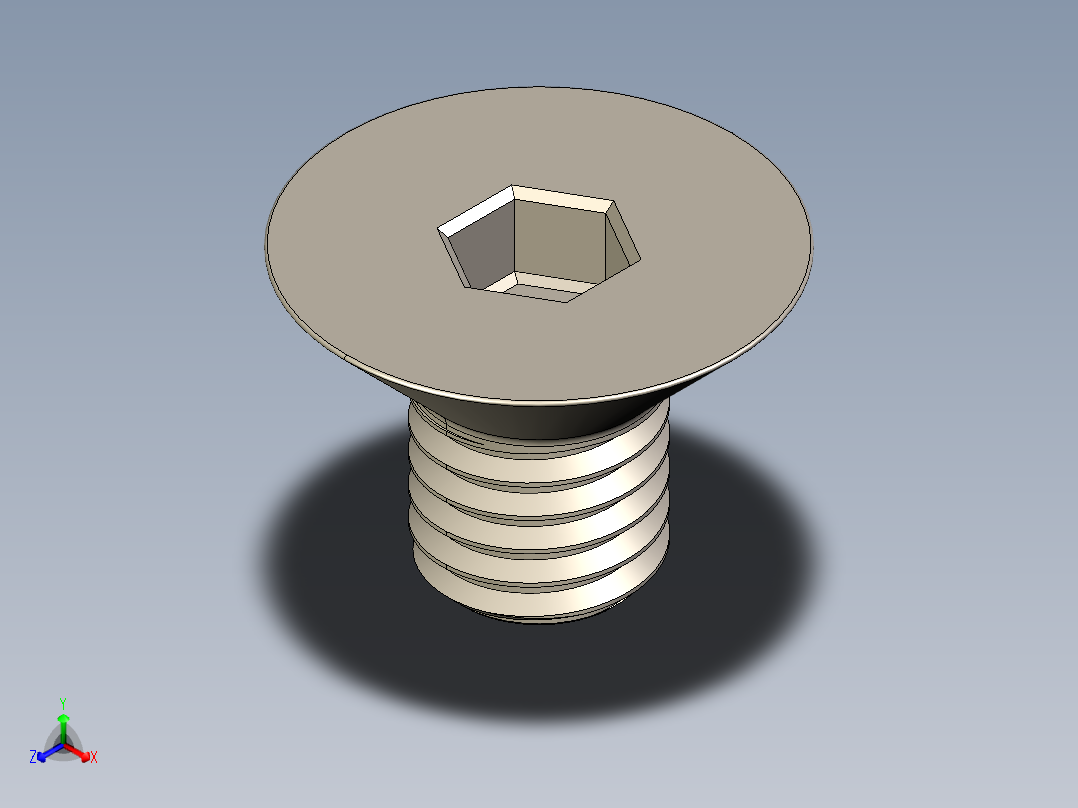 Screw_ISO_10642_M8x12_A2.STEP正等轴测图