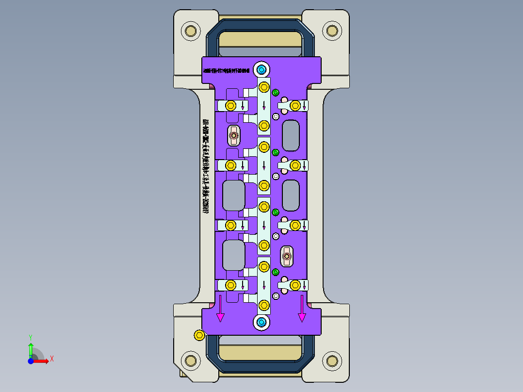 A00-0688-小零件CNC工装夹具三维模型CNC2反面及内腔结构加工治具-快换版-200620前视图