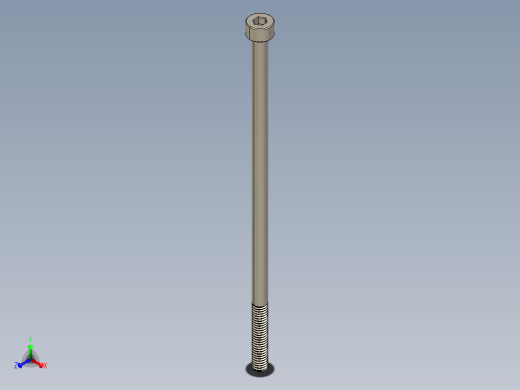 Screw_DIN_912_M4x100_A2.STEP公制内六角螺钉