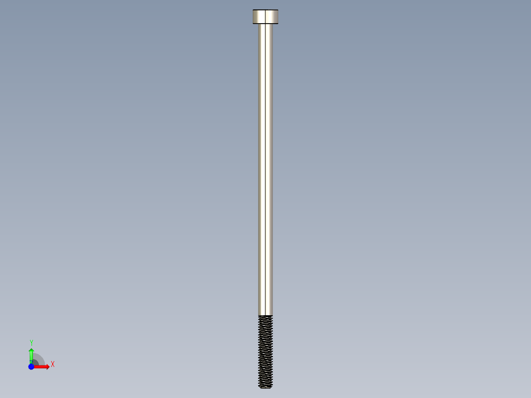 Screw_DIN_912_M4x100_A2.STEP公制内六角螺钉前视图