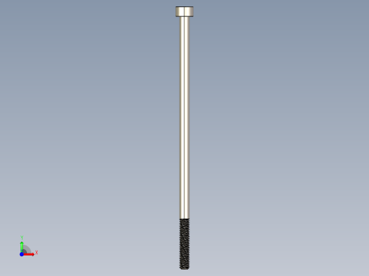 Screw_DIN_912_M4x100_A2.STEP公制内六角螺钉前视缩略图