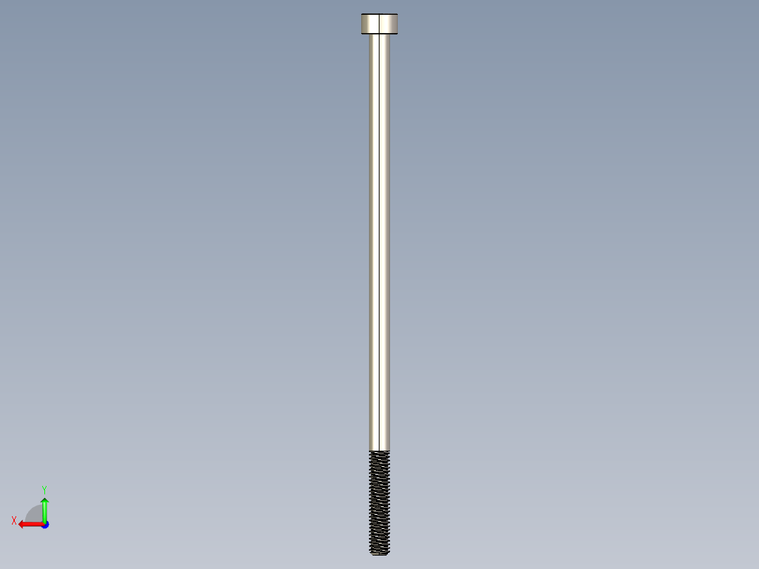 Screw_DIN_912_M4x100_A2.STEP公制内六角螺钉后视图