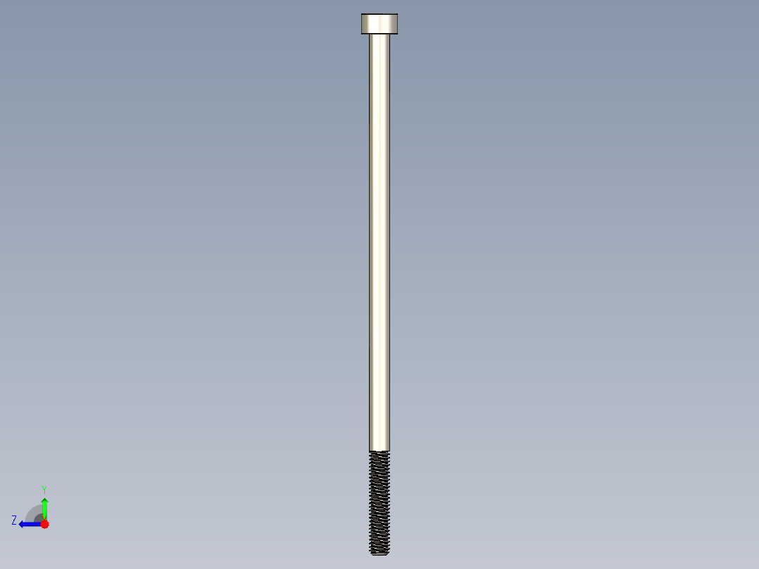 Screw_DIN_912_M4x100_A2.STEP公制内六角螺钉右视图