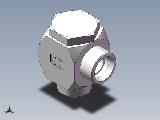 铰接式90度接头、1DI-42正等轴测缩略图