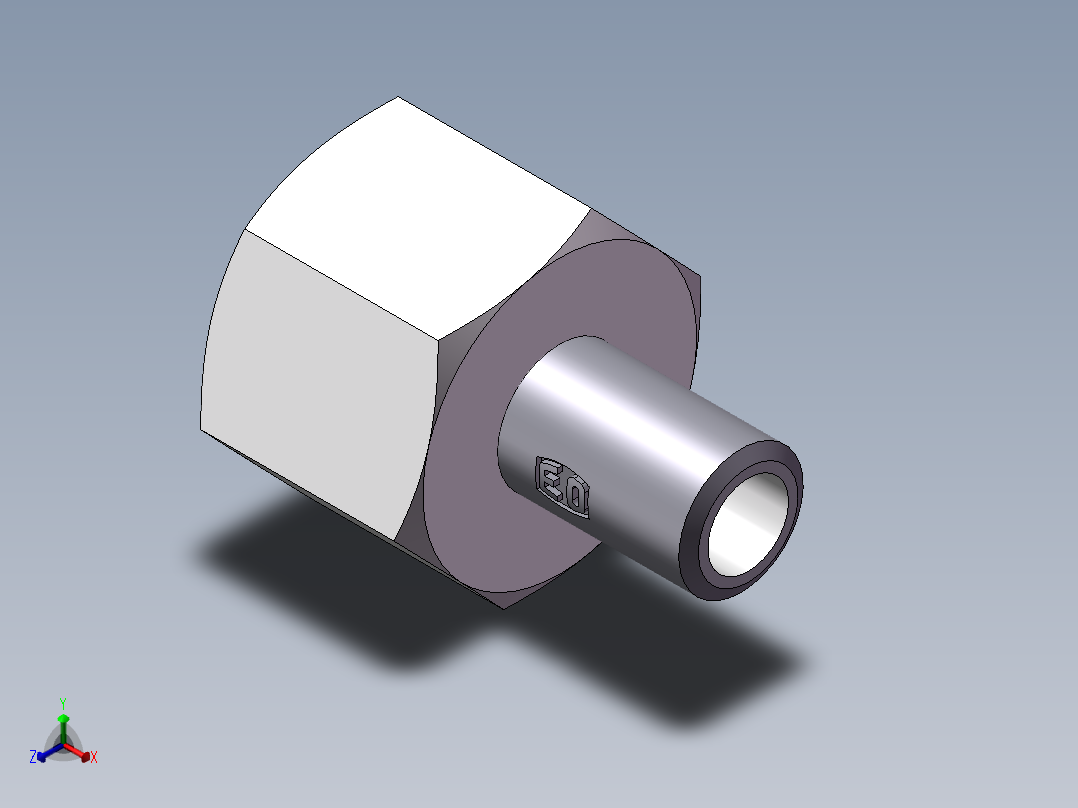 90度焊接接头、2WD-10X1.5正等轴测图