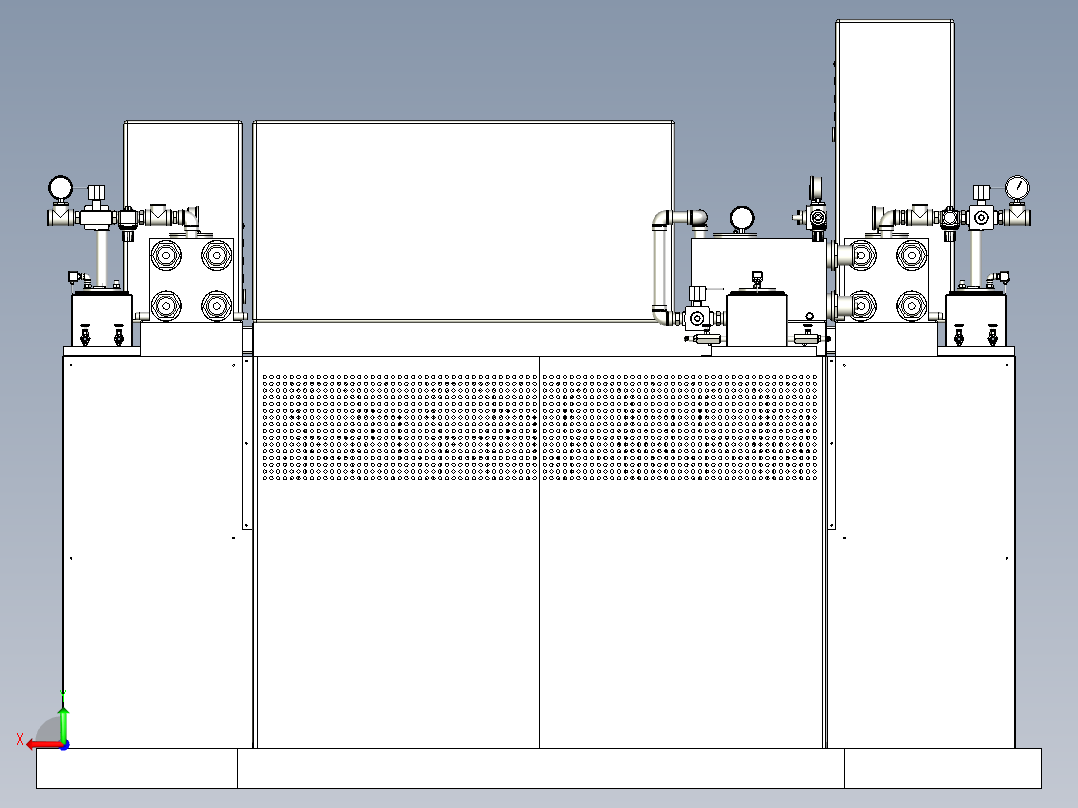 压缩机装配线冷跑设备后视图
