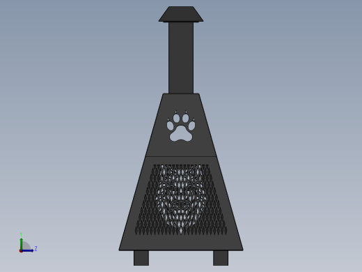 狼剪烟囱左视缩略图