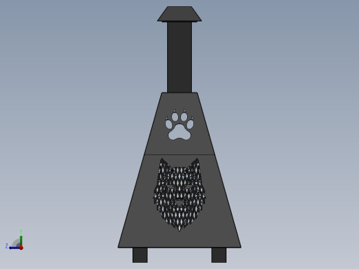 狼剪烟囱右视缩略图