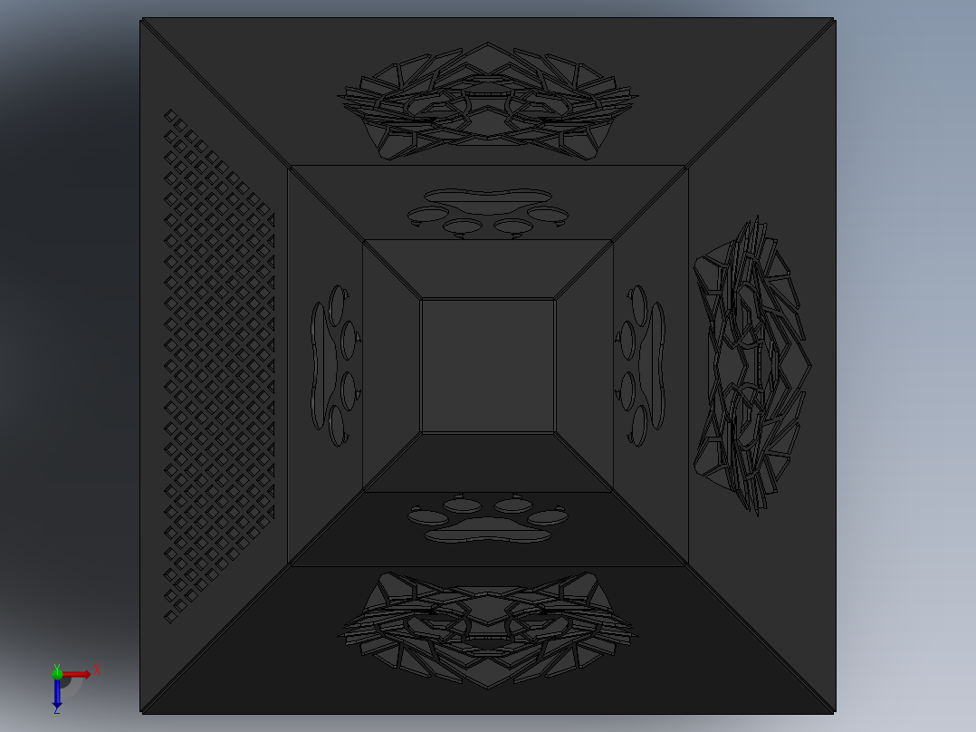 狼剪烟囱俯视图