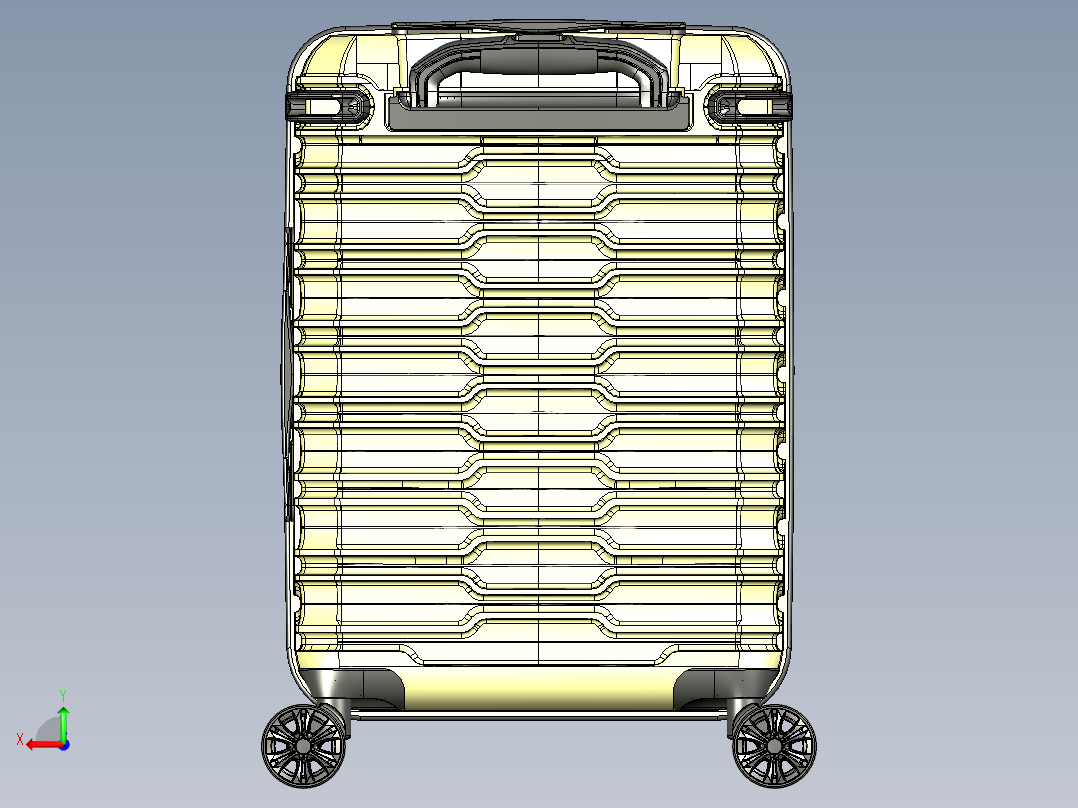 超薄19寸拉杆箱后视图
