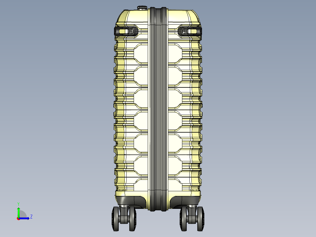超薄19寸拉杆箱左视图