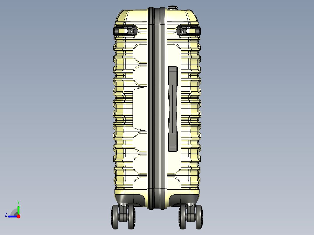 超薄19寸拉杆箱右视图