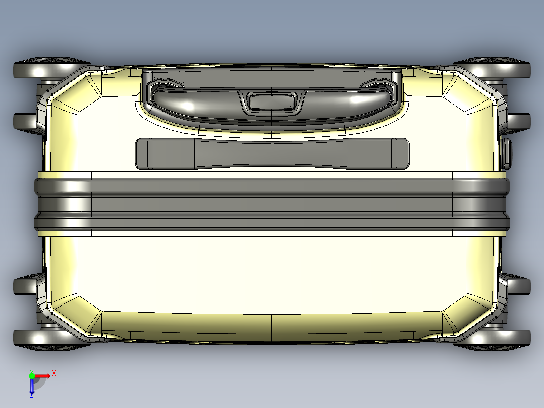 超薄19寸拉杆箱俯视图