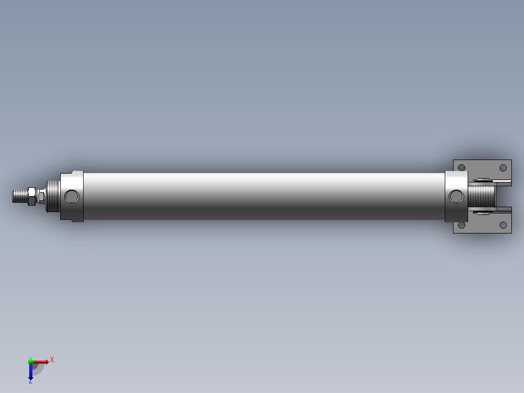 气缸MAL40x300CASDB俯视图