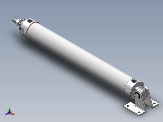 气缸MAL40x300CASDB正等轴测缩略图